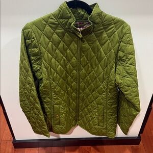 Lands' End Olive Green Quilted Jacket